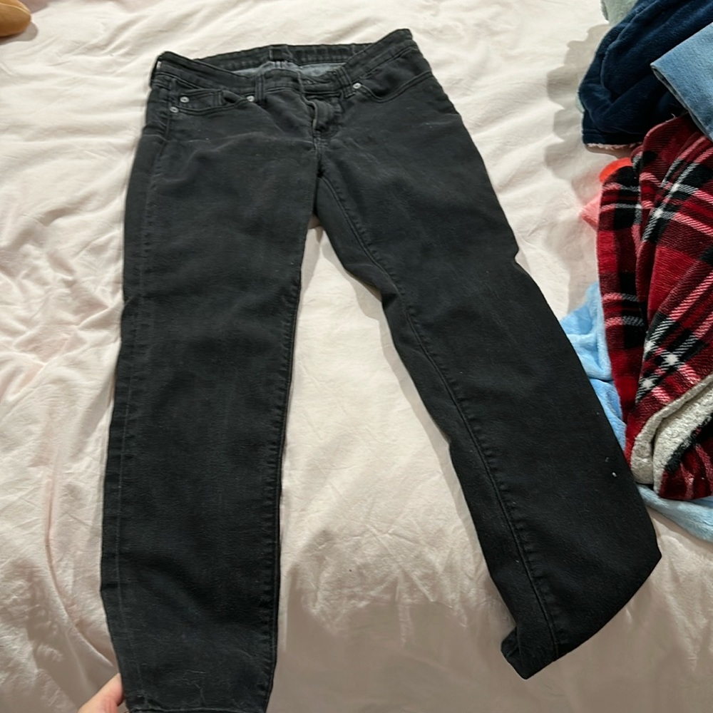 black low waist jeans